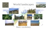 World landscapes: basic vocabulary