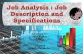 Job Analysis Job Description and Job Specification