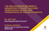 Student Success Orientation Course & Persistence of Online Students