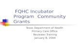 FQHC Incubator Program Community Grants