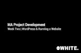 WordPress for Publishers - MA Project Development Week Two - University of Winchester