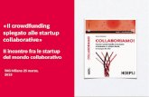 Il crowdfunding spiegato alle start up collaborative - Presentazione di apertura