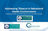 Addressing Tobacco in Behavioral Health Settings