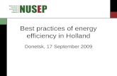 Best practices of energy efficiency in Holland, presentation by Illya Starikov in Donetsk 17.09.2009