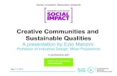 Creative Communites and Sustainable Qualities