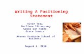Writing a positioning statement v2