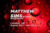 Matt Sims Bio 2014