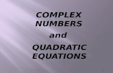 Complex numbers and quadratic equations