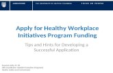 Apply for Healthy Workplace Initiatives Program Funding: Fall 2010