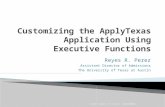 Apply Texas: Customizing the ApplyTexas Application Using Executive Functions