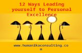 Leading yourself to personal excellence