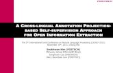 A Cross-lingual Annotation Projection-based Self-supervision Approach for Open Information Extraction