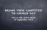 Bring Your Computer to Church Day
