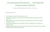 Constitutional provisions & judicial options