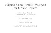 Building a real time html5 app for mobile devices