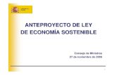 Presentacion Anteproyecto Ley  e Economía Sostenible. 27-11-09