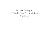 Mr. Mc Donagh bug presentation