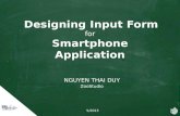 [Vietnam Mobile Day 2013] - Designing input form for smartphone application
