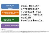 Module 4: Patient Information- Oral Health Resources