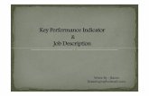 Key performance indicator & job description
