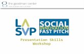 Social Innovation Fast Pitch Presentation Workshop