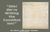 Shh, We're writing the constitution PowerPoint