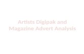 Digipak and magazine genre analysis