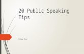 20 Public Speaking Tips