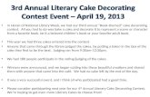 Henry Whittemore Library - Framingham State University's 3rd Annual Literary Cake Decorating contest event – 04/19/2013