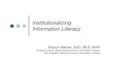 Weiner - Institutionalizing Information Literacy