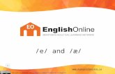 Pronunciation of /e/ and /æ