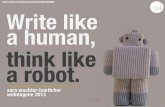 Sara Wachter-Boettcher: Skriv som et menneske, tenk som en robot (Webdagene 2013)