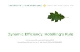 Dynamic Efficiency and Hotelling's Rule