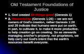 Old Testament Foundations Of Justice