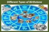 Different  types of birthstone