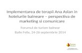 Terapii Ana Aslan in hotelurile balneo/spa&wellness din Romania