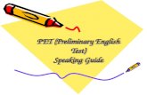 PET speaking tips