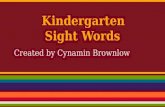 Kindergarten sight words