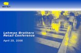 Lehman Brothers Retail Conference