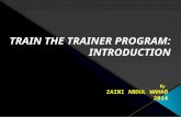 Train the trainer program introductory slides