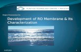 Development Of Ro Membrane & Its Characterization