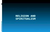 RELIGION AND SPIRITUALISM