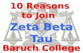 10 Reaons to Join ZBT - Baruch