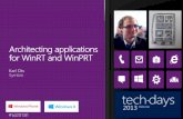 Architecting applications for Windows 8 and Windows Phone 8  by Karl Ots / @fincooper