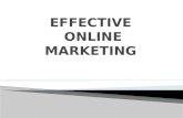 Effective online marketing