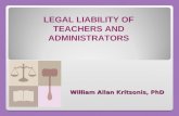 Legal Liability Of Teachers And Administrators