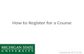 How to register for courses