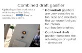 Combined draftgasifier