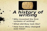 The history of writing