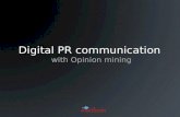 digital PR communication with opinion mining